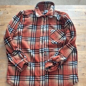 Kismet Rust Plaid Sweater